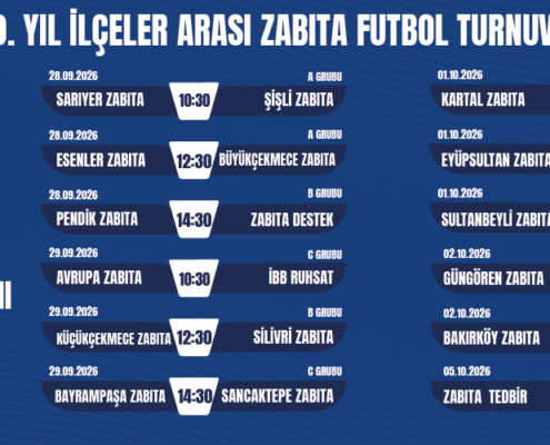İlçeler Arası Zabıta 3 Haftalık Fikstür